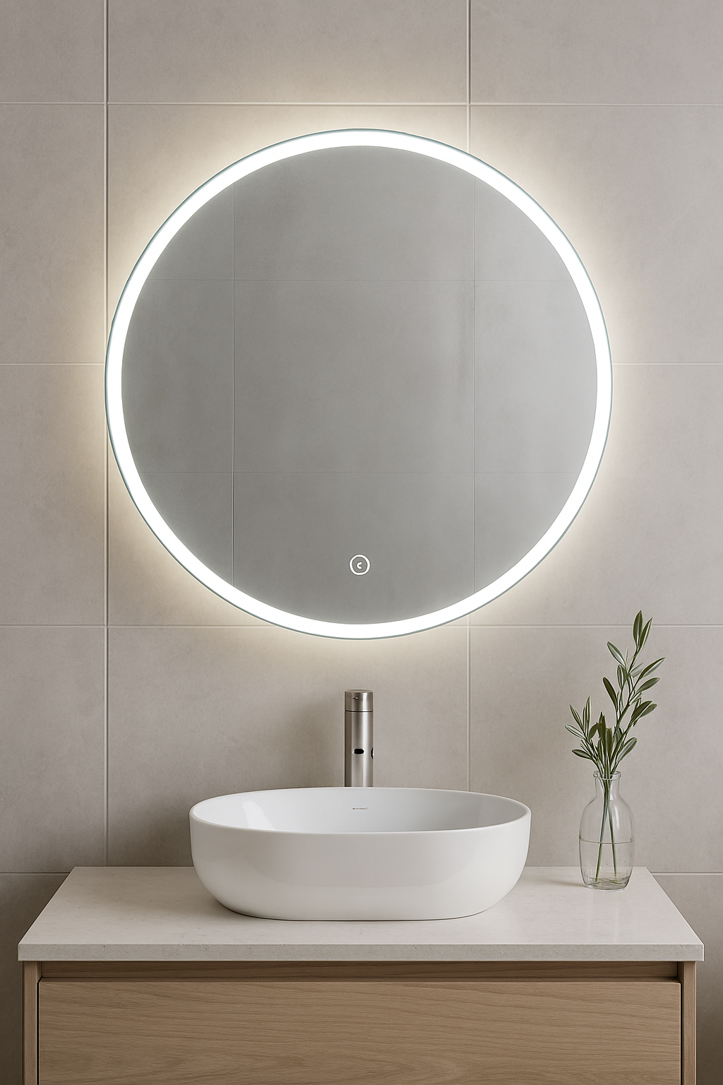 800mm Round LED Mirror