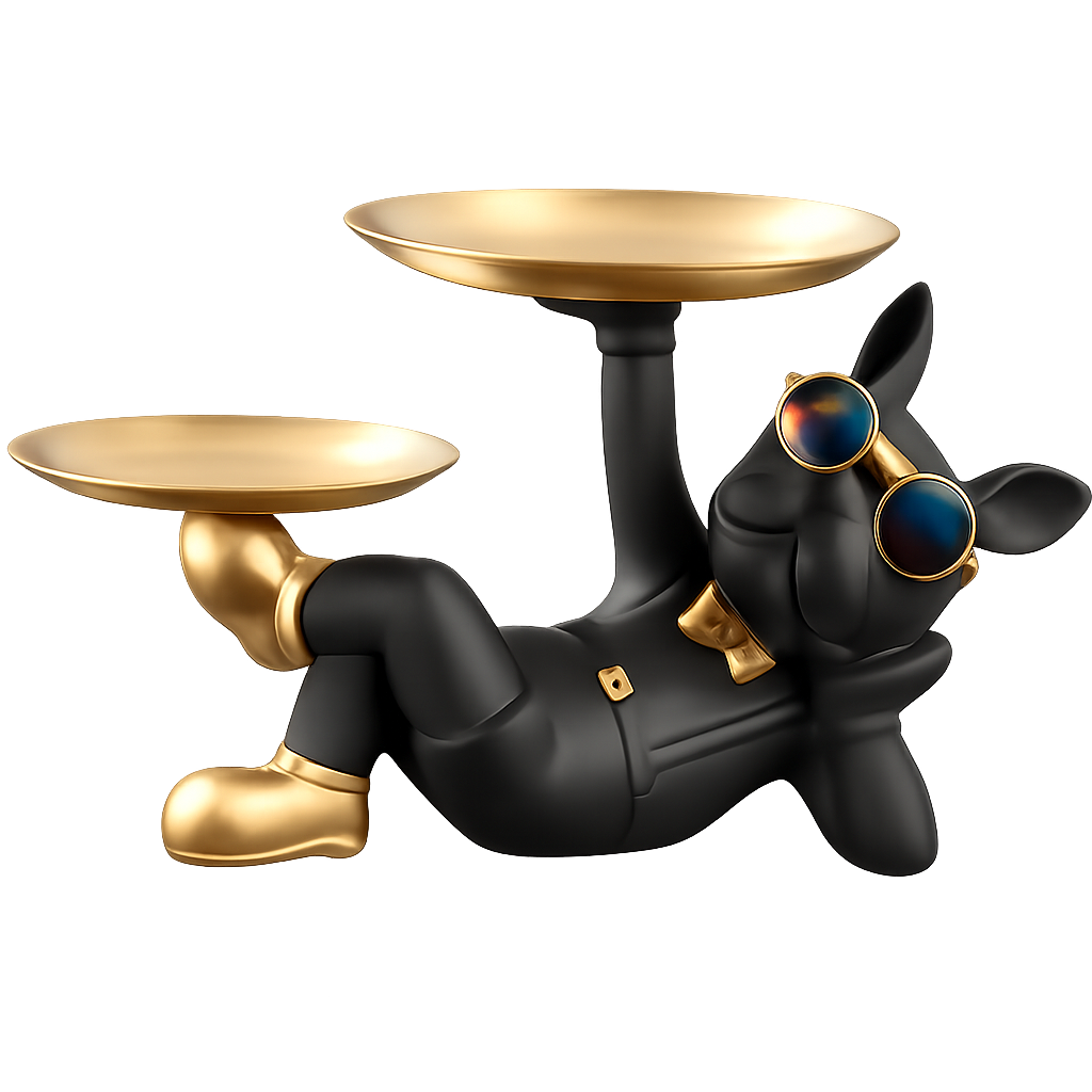 Decorative Bull Dog Tray Holder