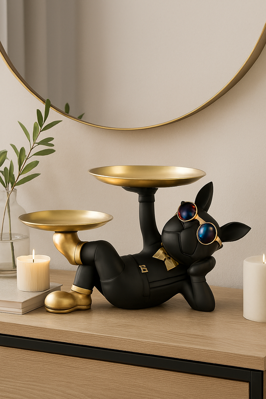 Decorative Bull Dog Tray Holder