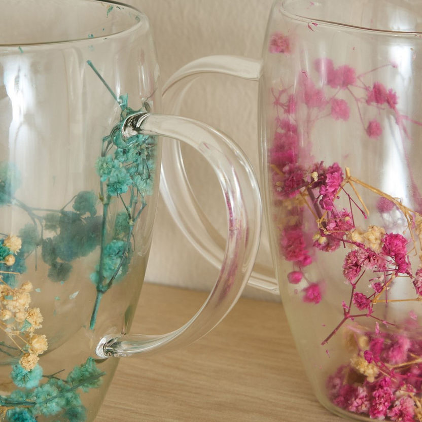 Floral Double Wall Mug